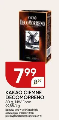 Kakao ciemne Decomoreno promocja w Chata Polska