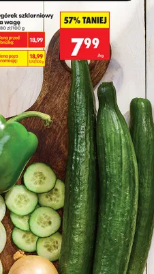 Ogórek szklarniowy na wagę promocja w Biedronka