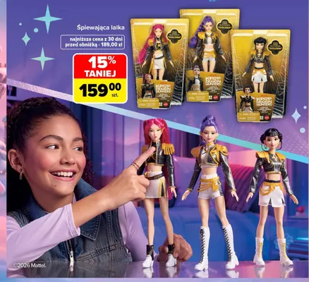 Śpiewająca lalka K-Pop Demon Hunters promocja w Carrefour