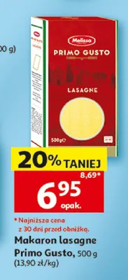 Makaron lasagne Primo Gusto Melissa promocja w Auchan