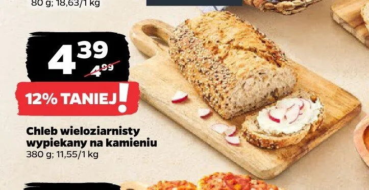Chleb wieloziarnisty wypiekany na kamieniu promocja w Netto