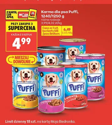 Karma dla psa Puffi promocja w Biedronka