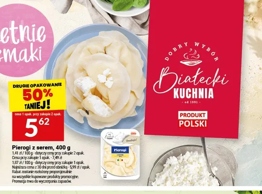 Pierogi z serem Białecki Kuchnia promocja w Twój Market