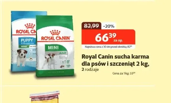 Sucha karma dla psów i szczeniąt 2kg promocja w KAKADU
