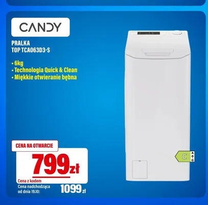 Pralka Top TCA063D3-S Candy promocja w RTV EURO AGD