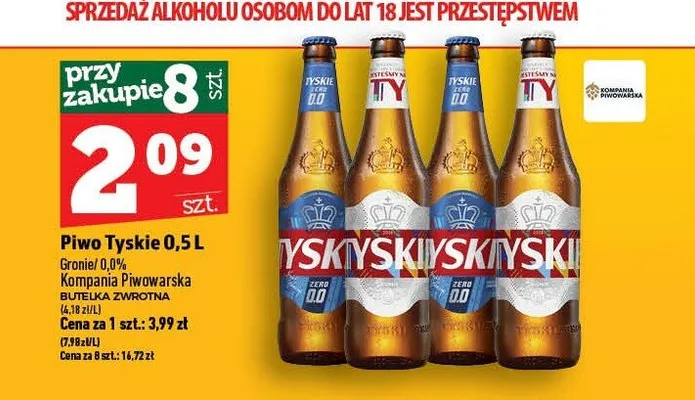 Piwo Tyskie Gronie promocja w TOPAZ