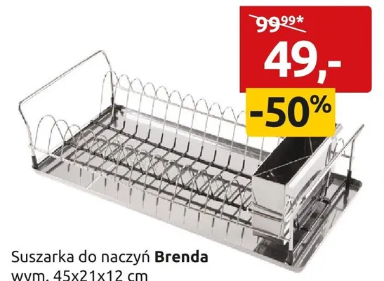 Suszarka do naczyń Brenda wym. 45x21x12cm promocja w Black Red White