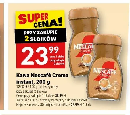 Kawa rozpuszczalna Nescafé Crema promocja w Twój Market