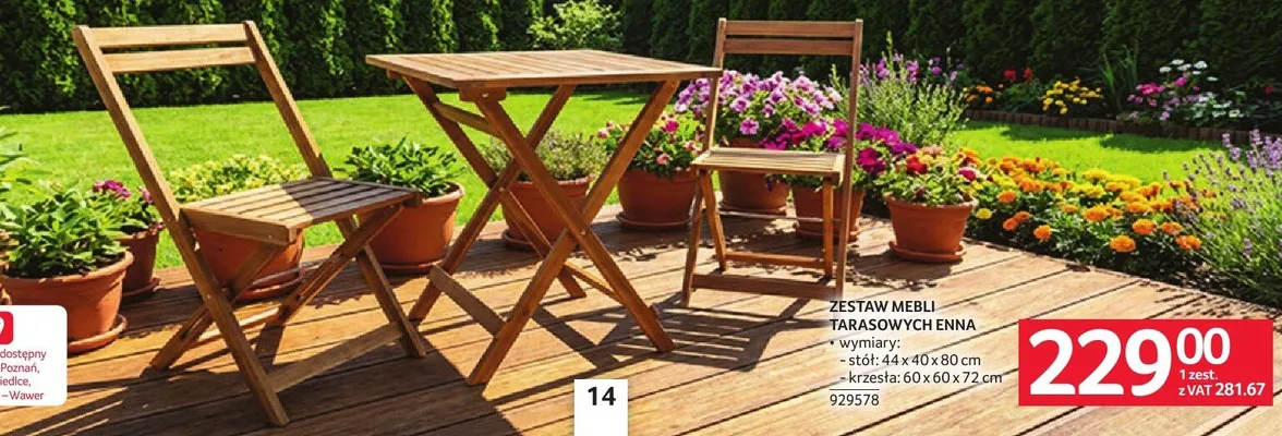 Zestaw mebli tarasowych Enna promocja w Selgros