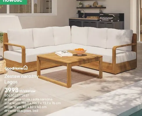 Zestaw narożny Lagos promocja w Castorama