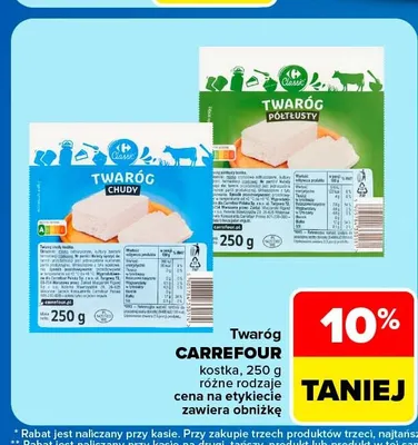 Twaróg półtłusty Carrefour Classic promocja w Carrefour Market
