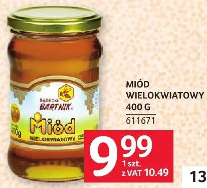 Miód wielokwiatowy promocja w Selgros