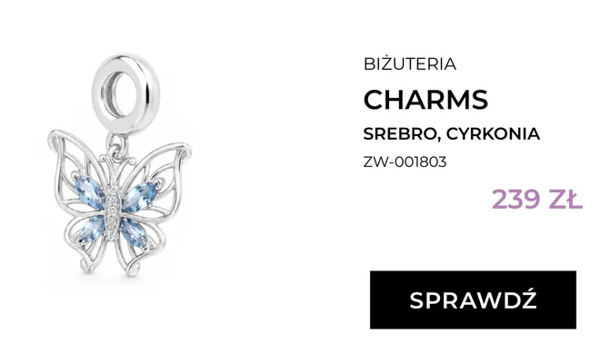 Charms srebrny z cyrkoniami Briju ZW-001803 promocja w Briju