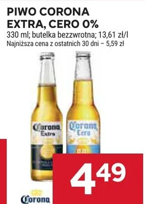 Piwo corona extra, cero 0% promocja w Stokrotka