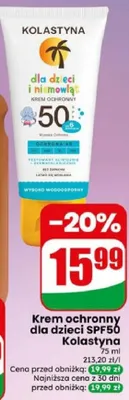 Krem ochronny dla dzieci i niemowląt SPF50 Kolastyna promocja w Dino