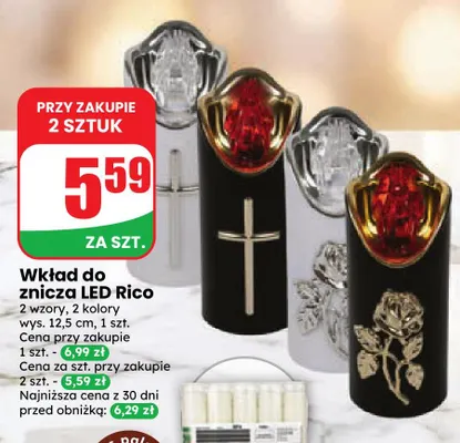 Wkład do znicza LED Rico promocja w Dino
