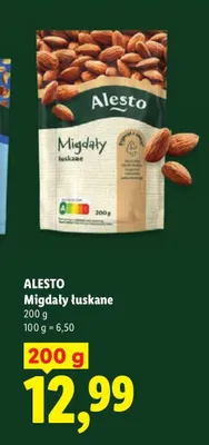 Migdały łuskane Alesto promocja w Lidl