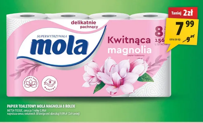 Papier toaletowy Mola Magnolia 8-pak promocja w Arhelan