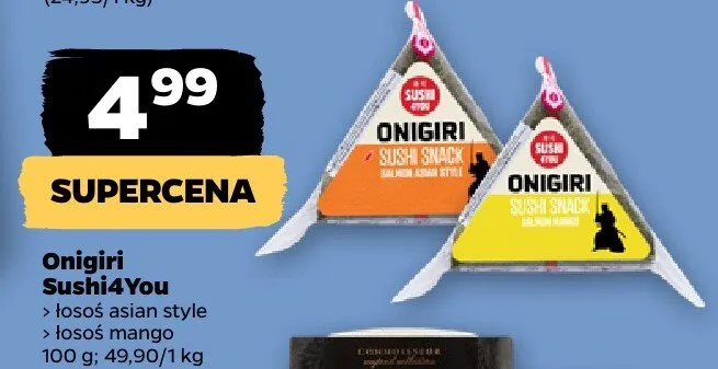 Onigiri Sushi Snack Sushi4You łosoś asian style promocja w Netto