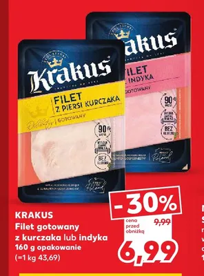 Filet gotowany z kurczaka Krakus promocja w Kaufland