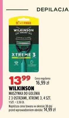 Maszynka do golenia Wilkinson Xtreme 3 promocja w Drogerie Natura
