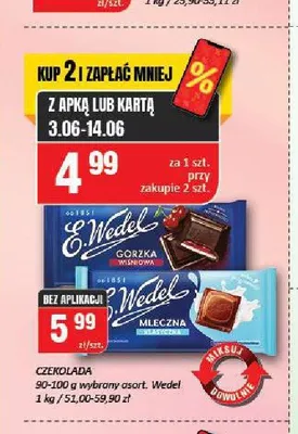 Czekolada Wedel promocja w Chorten