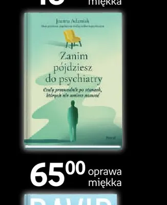Książka Zanim pójdziesz do psychiatry Joanna Adamiak promocja w Empik