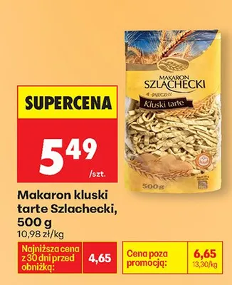 Makaron kluski tarte promocja w Biedronka