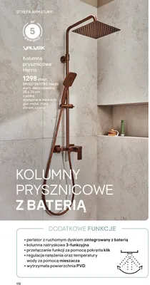 Kolumna prysznicowa z półką Valvex Harris promocja w Castorama