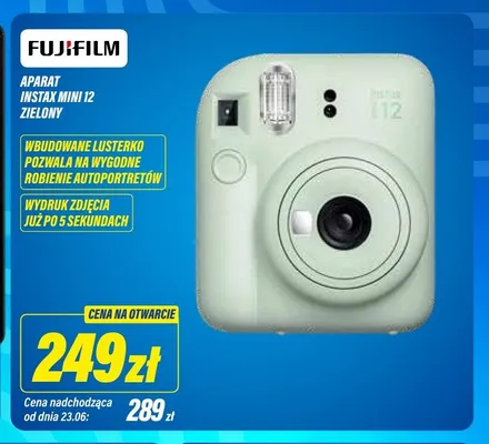 Aparat Fujifilm Instax Mini 12 Zielony promocja w RTV EURO AGD