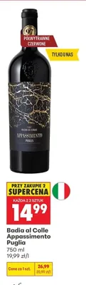 Wino Badia al Colle Appassimento Puglia promocja w Biedronka