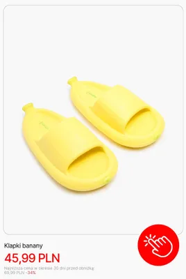 Klapki banany Cropp promocja w Cropp