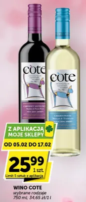 Wino Cote Cabernet Sauvignon promocja w Euro Sklep