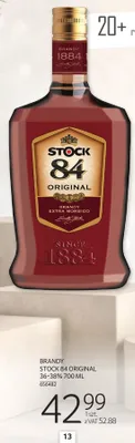 Brandy STOCK 84 ORIGINAL 36-38% 700 ML promocja w Selgros