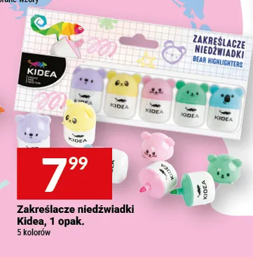Zakreślacze niedźwiadki Kidea promocja w Twój Market