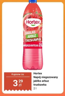 Napój niegazowany Hortex jabłko arbuz truskawka promocja w Dino