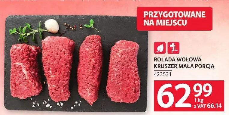 Rolada wołowa kruszer mała porcja promocja w Selgros