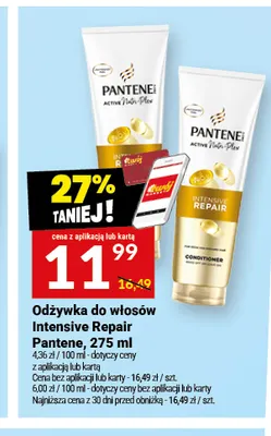 Odżywka do włosów Intensive Repair Pantene promocja w Twój Market