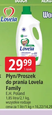 Proszek do prania Lovela Family promocja w Leclerc