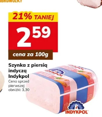 Szynka z piersią indyczą Indykpol promocja w Hitpol