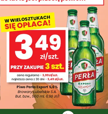 Piwo Perła Export 5,6% promocja w emma MARKET