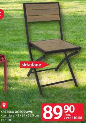 Krzesło ogrodowe 43x84x58.5cm promocja w Selgros