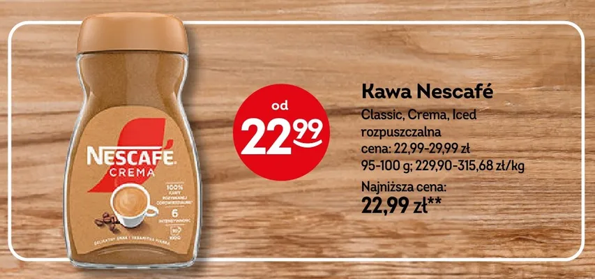 Kawa rozpuszczalna Nescafé Crema promocja w Żabka