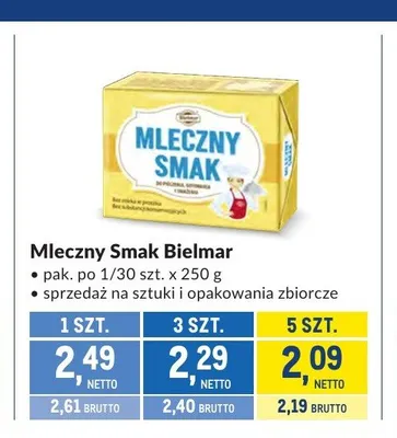Margaryna Mleczny Smak Bielmar promocja w Makro