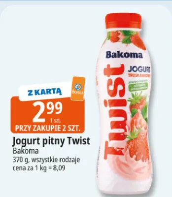 Jogurt pitny Twist promocja w Leclerc