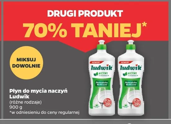 Płyn do mycia naczyń Ludwik Miętowy promocja w Netto