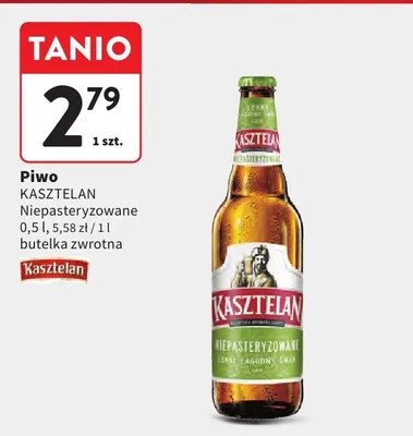 Piwo niepasteryzowane butelka zwrotna promocja w Intermarche