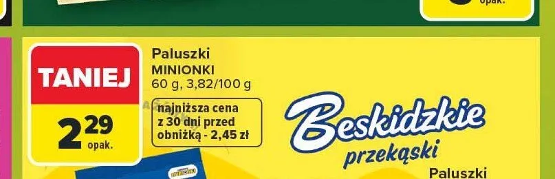 Paluszki Beskidzkie Minionki promocja w Carrefour