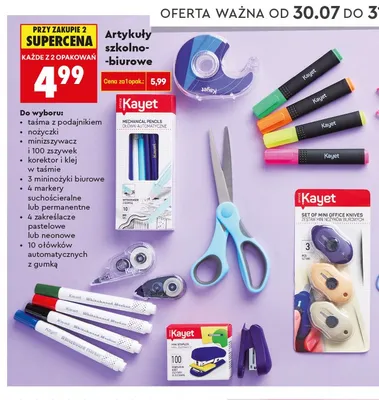 Minizszywacz i 100 zszywek Kayet promocja w Biedronka