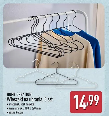 Wieszaki na ubrania, 8 szt. promocja w Aldi